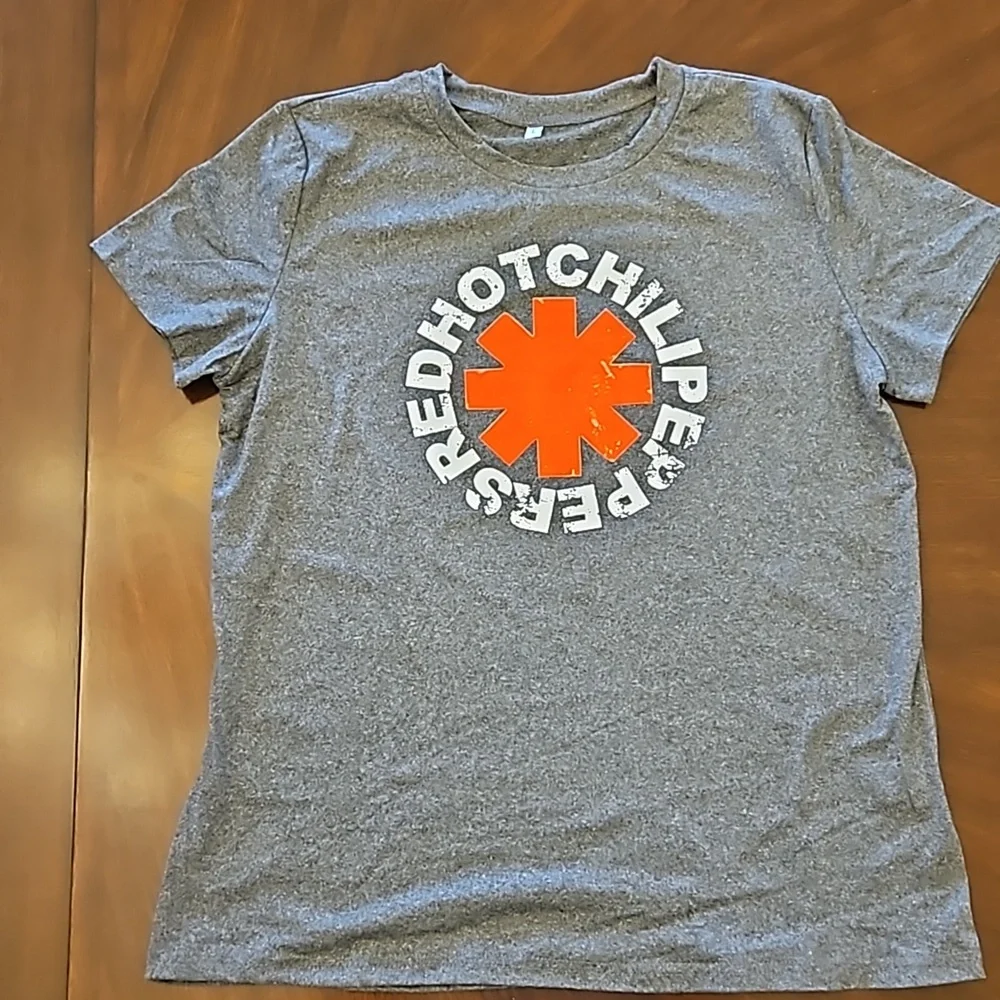 Vintage Styled Rock Concert Tee Short Sleeve Gray T-shirt Red Hot Chili Peppers - Picture 2 of 5